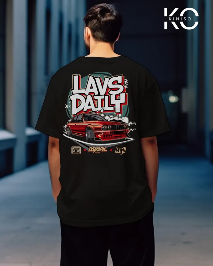 Graphic vehicle t shirt for males with LAVS DAILY Style Printed - Image 16